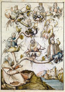 Une généalogie des Habsbourg, probablement par Albrecht Altdorfer ... - Albrecht Altdorfer
