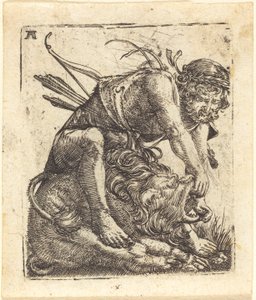 Hercule vainquant le lion de Némée