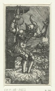 Horatius Cocles saute dans le Tibre - Albrecht Altdorfer