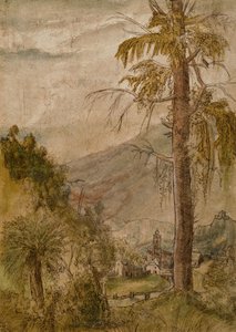 Paysage avec église