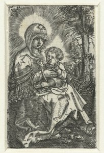 Marie avec enfant dans un paysage