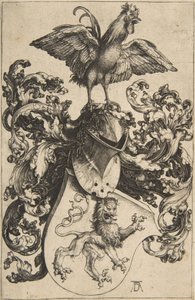 37 Armoiries avec lion et coq - Albrecht Dürer