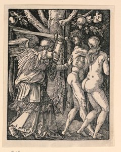Adam et Ève chassés du paradis, de la série La Petite Passion - Albrecht Dürer