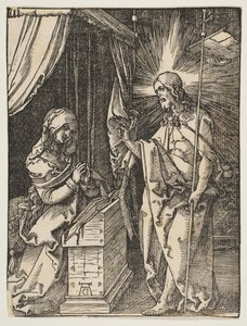Le Christ apparaissant à sa mère, de La Petite Passion, vers 1510.