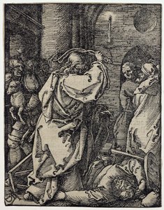 Christ chassant les marchands du Temple, n° 7 de la série « La Petite Passion »