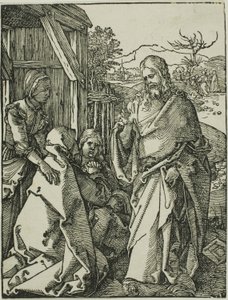 Le Christ prenant congé de sa mère, de La Petite Passion sur bois - Albrecht Dürer