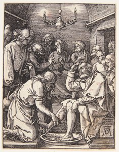 Le Christ lavant les pieds de saint Pierre - Albrecht Dürer