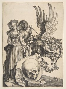 Blason avec un crâne