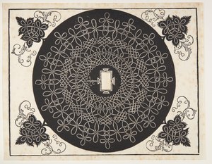 Motif de cordon entrelacé avec bouclier oblong