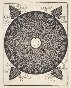 Motif de cordon entrelacé avec médaillon blanc