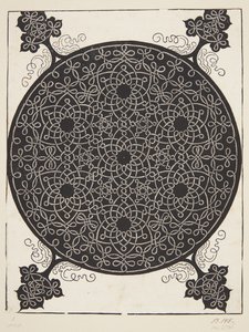 Motif de cordon entrelacé avec sept étoiles hexagonales - Albrecht Dürer
