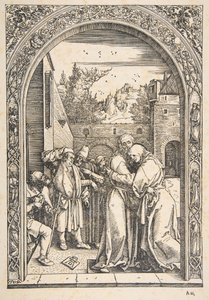 Joachim et Anne à la Porte Dorée, de La Vie de la Vierge, ca. 1504
