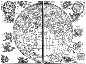 Carte du monde de Johannes Stabius, 1515, 1936 - Albrecht Dürer