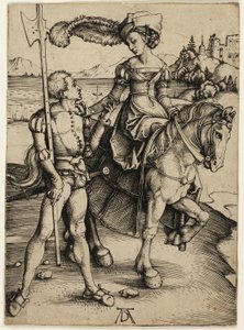 Dame à cheval et Landsknecht - Albrecht Dürer