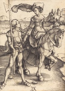 Dame à cheval et le Lansquenet, vers 1497 - Albrecht Dürer