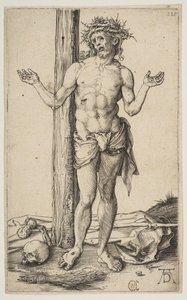 Homme de douleurs avec les bras étendus - Albrecht Dürer