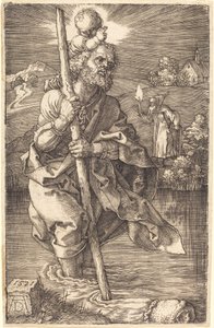 Saint Christophe tourné à droite - Albrecht Dürer