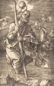 Saint Christophe tourné à droite - Albrecht Dürer