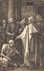 Saint Pierre et Saint Jean guérissant un infirme à la porte du temple - Albrecht Dürer