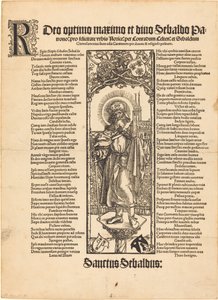 Saint Sebaldus debout sur une colonne - Albrecht Dürer