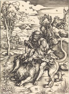 Samson Combattant le Lion - Albrecht Dürer