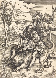 Samson combattant avec le lion - Albrecht Dürer