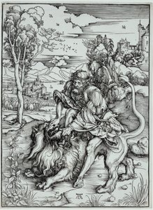 Samson tuant le lion - Albrecht Dürer