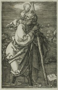 Saint Christophe tourné vers la gauche - Albrecht Dürer