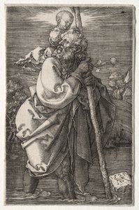 Saint Christophe, Tourné vers la Gauche - Albrecht Dürer
