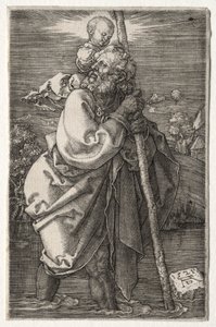 Saint Christophe, tourné vers la gauche, 1521 - Albrecht Dürer