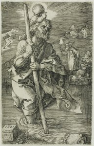 Saint Christophe tourné vers la droite - Albrecht Dürer