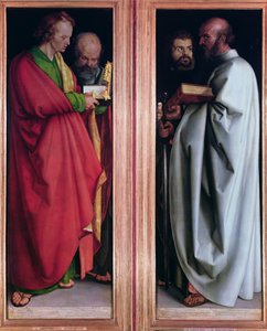 Saint Jean avec Saint Pierre et Saint Paul avec Saint Marc - Albrecht Dürer