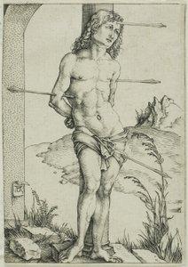 Saint Sébastien attaché à la colonne