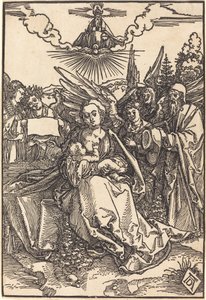 La Sainte Famille avec cinq anges - Albrecht Dürer