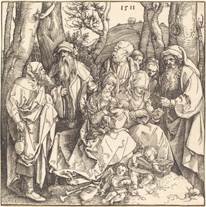 La Sainte Famille avec deux anges musiciens