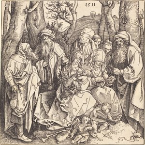 La Sainte Famille avec deux anges musiciens