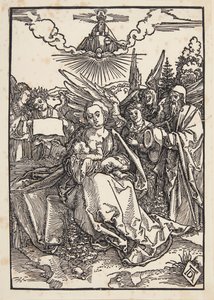 La Sainte Famille avec cinq anges - Albrecht Dürer