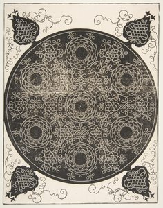 Le Sixième Nœud. Rondel entrelacé avec sept couronnes - Albrecht Dürer