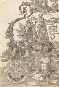 Le Char triomphal de Maximilien I (Le Grand Char Triomphal) [plaque 1 de 8] - Albrecht Dürer