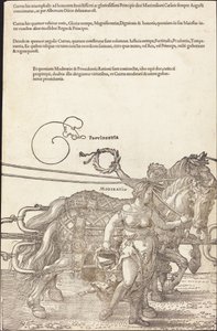 Le Char Triomphal de Maximilien I (Le Grand Char Triomphal) [plaque 3 de 8] - Albrecht Dürer