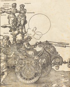 Le Char Triomphal de Maximilien I Le Grand Char Triomphal [plaque 2 de 8], édition latine de 1523 - Albrecht Dürer