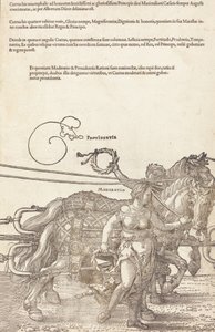 Le char triomphal de Maximilien I Le grand char triomphal [planche 3 de 8], 1523 éd. latine - Albrecht Dürer