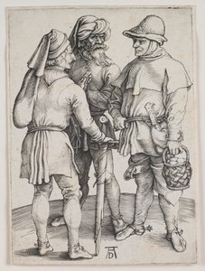 Trois paysans en conversation - Albrecht Dürer
