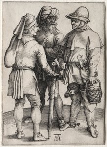 Trois paysans en conversation, vers 1497