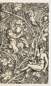Deux dessins pour tapisserie avec famille de satyres
