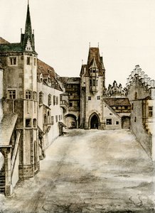 Vue de la cour du château
