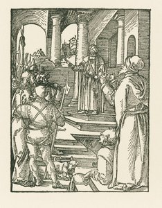 Le Christ devant Pilate, vers 1508-09 (gravure sur bois) - Albrecht Dürer or Duerer