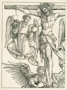 Le Christ en croix avec trois anges, vers 1513-13 (gravure sur bois) - Albrecht Dürer or Duerer