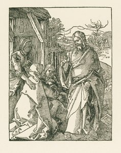 Le Christ prenant congé de sa mère, vers 1508-09 (gravure sur bois) - Albrecht Dürer or Duerer