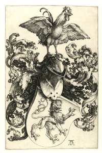 Blason avec lion et coq, 1502-03